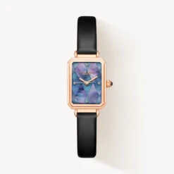 Diamond-pattern Blacklip Mother-of-pearl Watch