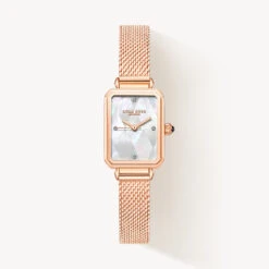 Diamond-pattern Mother-of-pearl Watch