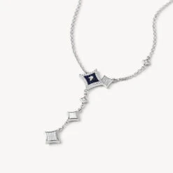 Blue Sandstone Chain Necklace -Jewelry Shop 50104 2 3