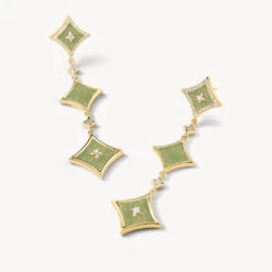Aventurine Chain Earring -Jewelry Shop 60013 2 2