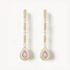 Pink Mother-of-Pearl Chain Earring -Jewelry Shop 60303 1